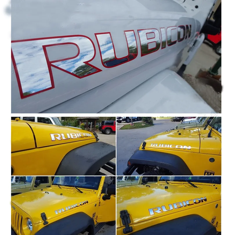 2 шт. спортивный капот двигателя крыло сторона "Rubicon" персонаж Наклейка виниловая для Jeep Wrangler Unlimited TJ JK