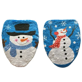2017 New Single Snowman Toilet Lid Cover Christmas Decor Year Xmas Decoration For
