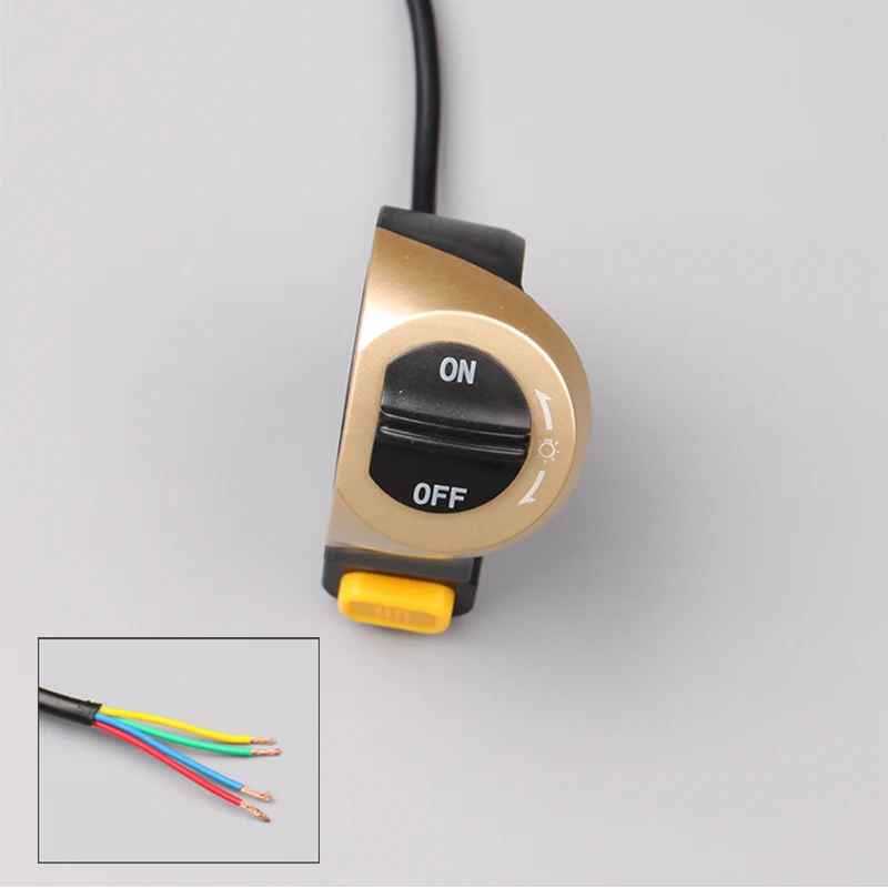 Clearance RoHS Wuxing DK214 Electric Bicycle Motorcycle Ebike Scooter Switch With Light ON-OFF Button Without Handlebar Accessories 2