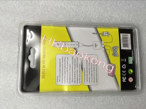 

5X Free Shipping New Gamepad Controller Converter Adapter Cable for Game PS/PS2  Wii White Color.