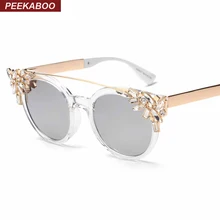 Peekaboo, роскошные модные стразы, кошачий глаз, солнцезащитные очки для женщин, дизайнерская прозрачная оправа, женские светоотражающие солнцезащитные очки, gafas de sol