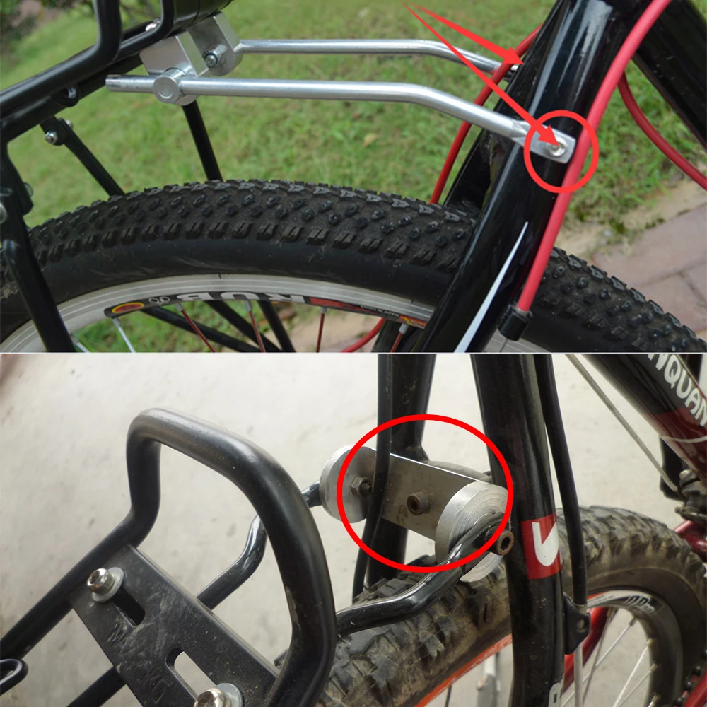 Велосипедная задняя стойка для горного велосипеда, задняя переноска, велосипедная полка для багажа, велосипедная Сумка-карго, держатель для дискового тормоза, v-образный тормоз