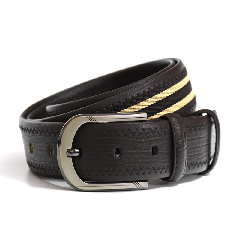 wholesale price young sport canvas belt for men fashion deign men's leather belt cowboy belts