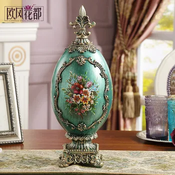 

retro recruit egg ornaments American country high-grade financial living room Home Furnishing TV cabinet luxury Decor