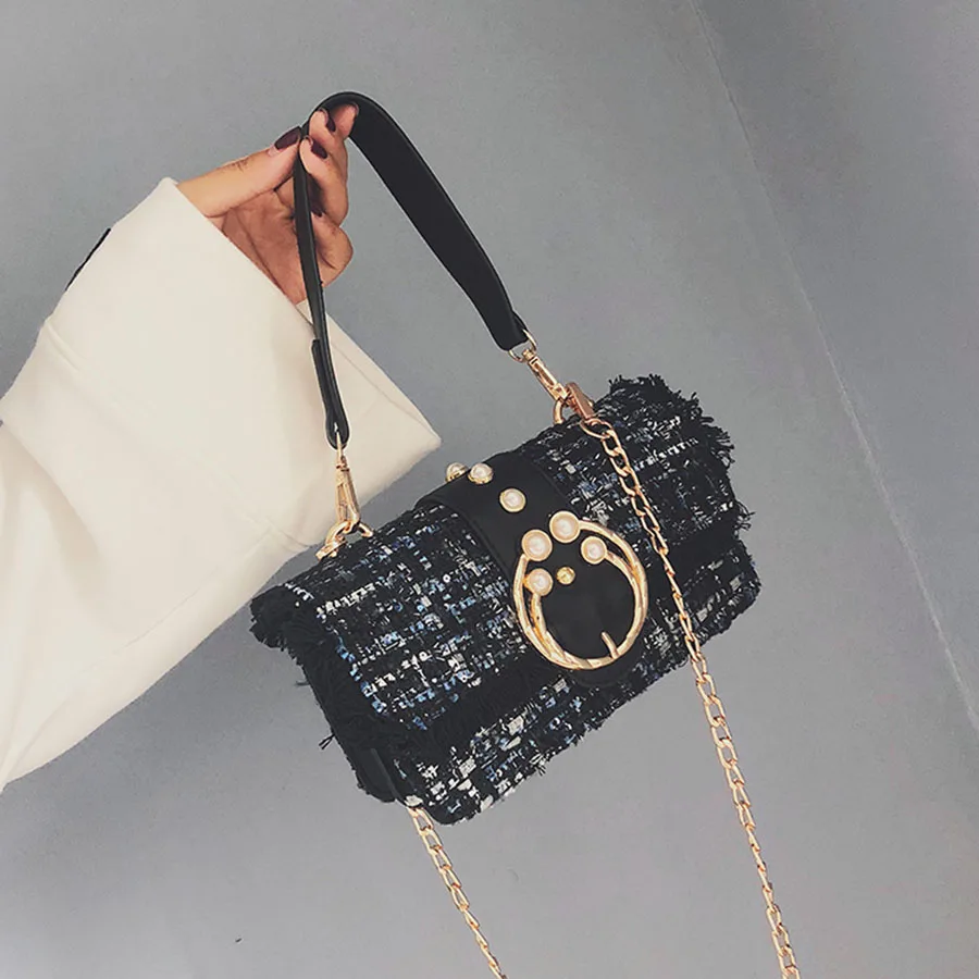 

Fashion texture chain small square bag handbag Personality fairy handbag 2019 new wild single shoulder diagonal package