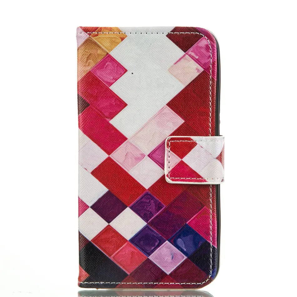 Fundas чехол для samsung Galaxy S6 S7 край j3 j5 j7 A3 A5 A310 A510 J310 J510 J710 S5 i9600 бумажник с отделением для карт карман чехол s DP03E - Цвет: Red Block