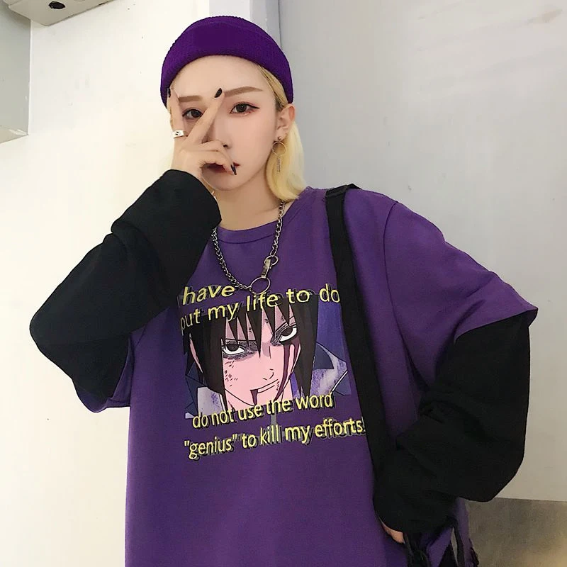 YouGeMan Осенняя Футболка женская одежда Корейский Ulzzang Harajuku уличная хип-хоп