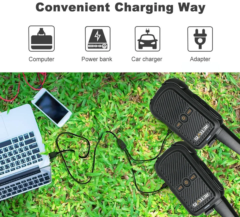 2 шт. Retevis RT15 мини рация портативная двухсторонняя радиостанция UHF VOX usb зарядка трансивер коммуникатор рация