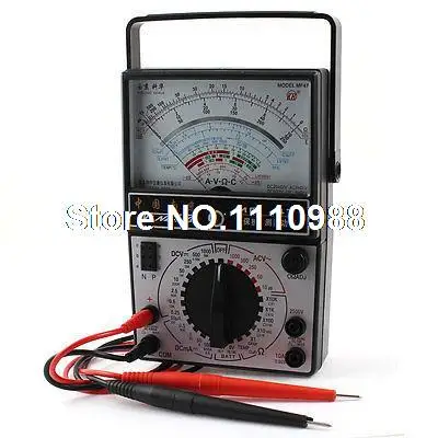 

Black Plastic Shell AC DC Volt Ohm Battery Testing Analog Multimeter Multitester