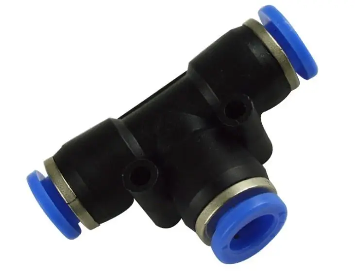 

5pcs Pneumatic Reduced Tee Union Air Push In Fitting Tube OD 1/2 To OD 3/8
