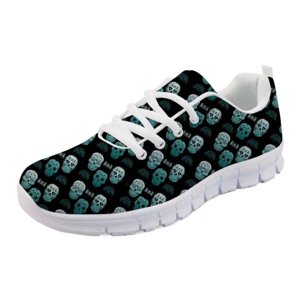 

FORUDESIGNS Cusual Man Black Mesh Sneakers Fashion Cool Print Lace Up Flats Shoes Brand Design Spring/Autumn Light Footwear