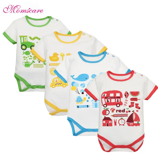 

Baby Bodysuits Girls Summer Clothes Short Sleeves Cute Infant Boys Roupas de boby bebe O-Neck Newborn Baby ClothingColor series