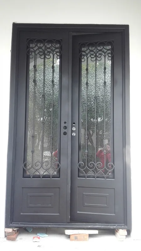 Us 900 0 Hench 100 Steel Metal Iron Cheap Wrought Iron Front Doors In Doors From Home Improvement On Aliexpress