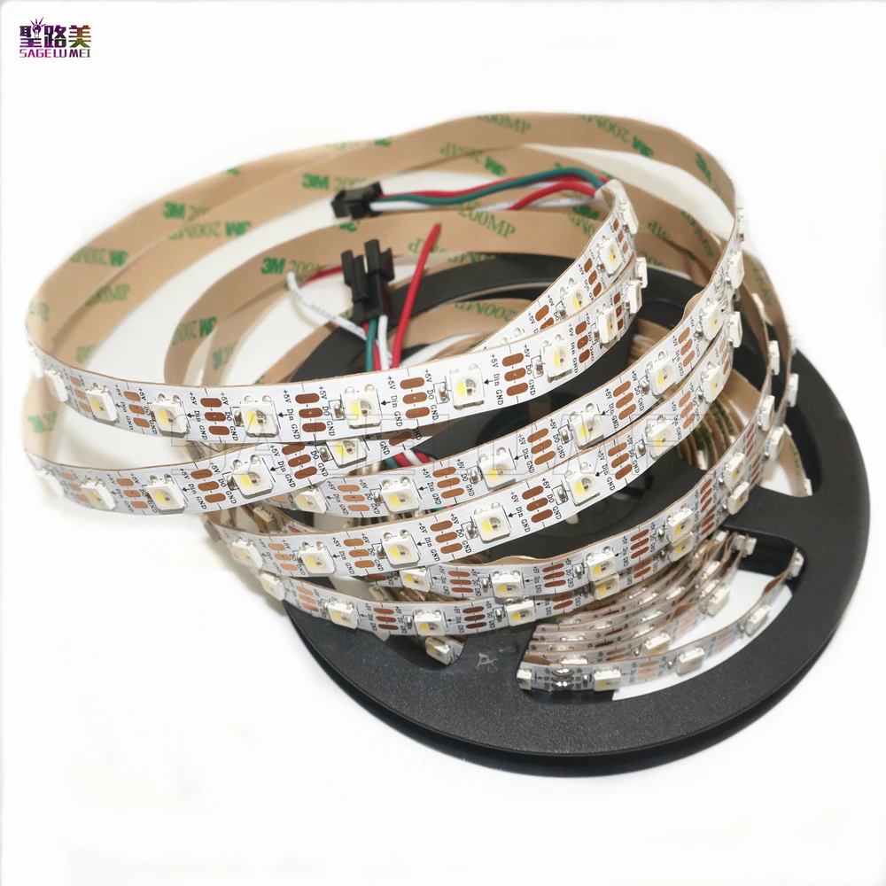 5 м/рулон DC5V SK6812 (аналогичный ws2812b ) RGBW 4 в 1 30/60 светодиодов/пикселей/м