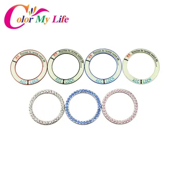 

Color My Life Car Start Stop Ignition Key Ring For Renault Koleos Fluenec Latitude Kadjar Captur Talisman Megane RS Sandero