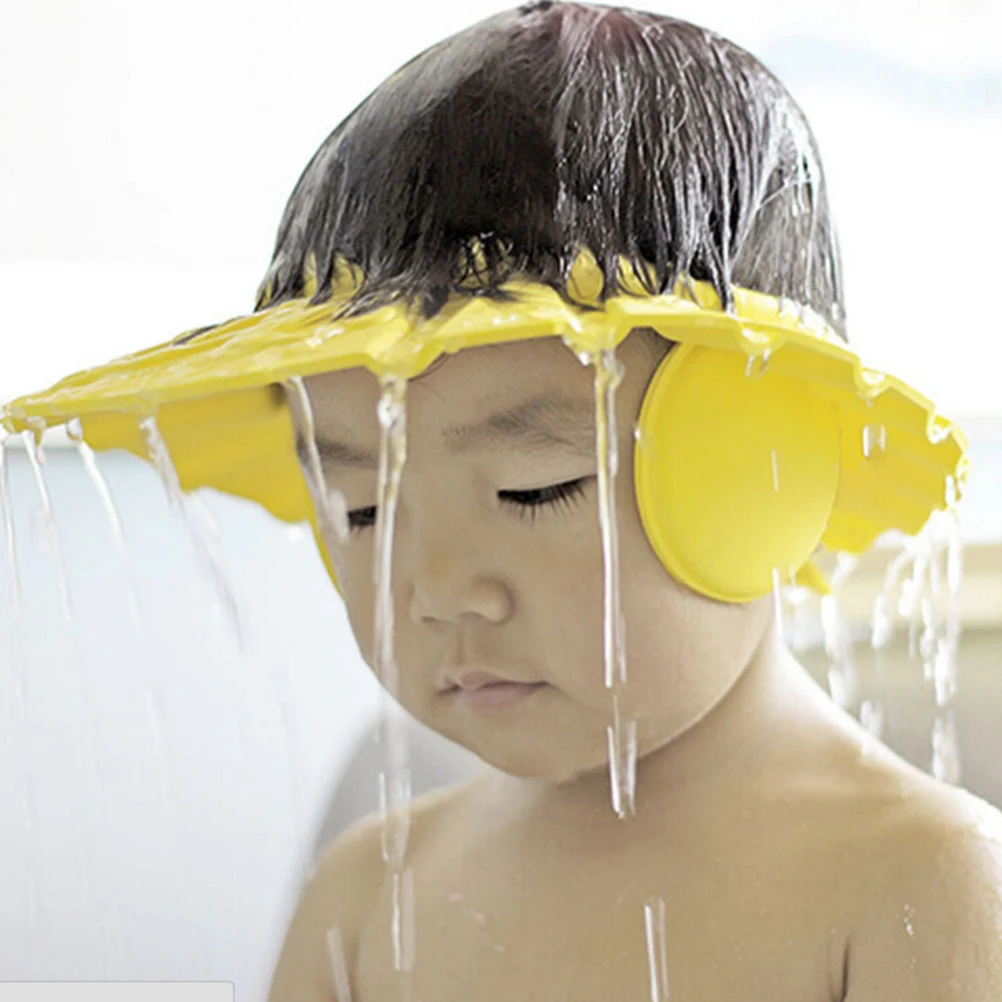 6 Color Soft Adjustable Baby Shower Cap Protect Children Kid Shampoo Bath Wash Hair Shield Hat Waterproof Prevent Water Into Ear | Мать и