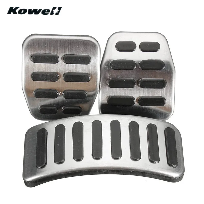 KOWELL MT Foot Fuel Brake Clutch Pedals Plate Cover Car Pedal Pads For