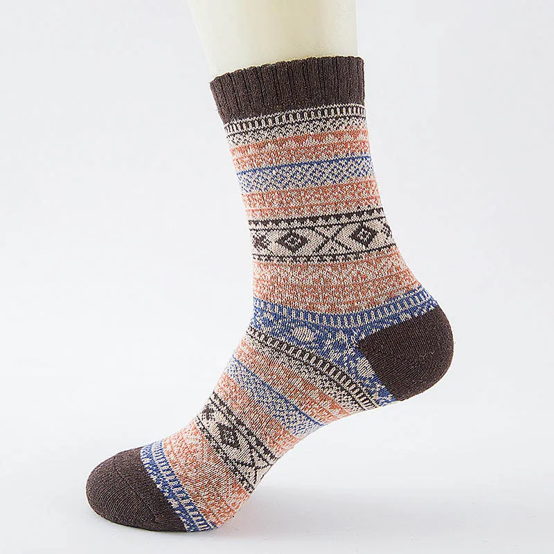 LNRRABC зимние толстые теплые Полосатые Шерстяные носки повседневные Calcetines Hombre носки деловые мужские носки - Цвет: 11