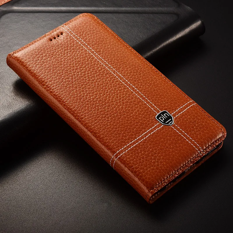 

Case For ZTE AXON 9 10 Pro Case Flip Stand Genuine Leather Mobile Phone Cover