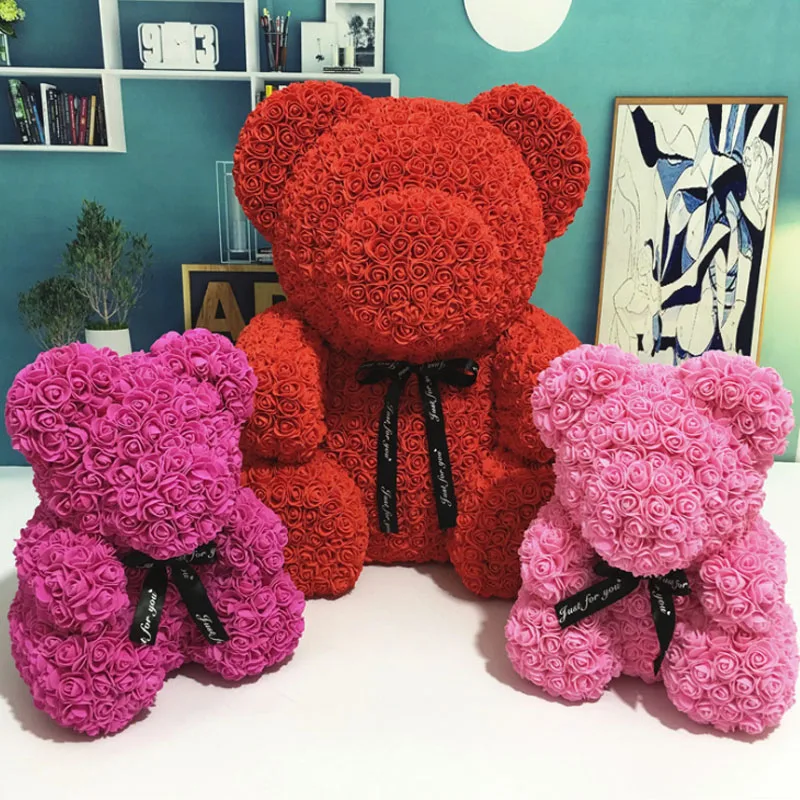 Lovely-Toy-Rose-Bear-Multicolor-Plastic-Foam-Kawaii-Rose-Teddy-Bear-Valentine-Day-Gift-Birthday-Party