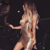 Sexy Bling Sequins Metal chain Backless Summer Dress Women Beach bandage bodycon Midi Night club Party Dresses Vestidos 2022 New ► Photo 2/6