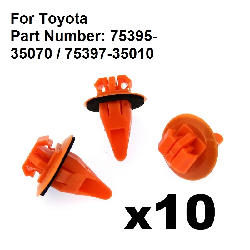 

10x For Toyota Prado For Land Cruiser Side Moulding Wheel Arch Flare Plastic Trim Clips,75395-35070 / 75397-35010