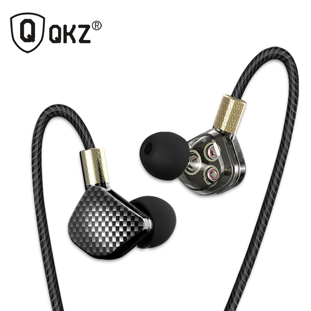 Оригинальные наушники qkz KD6 3 Динамический драйвер Системы колонки HIFI Бас