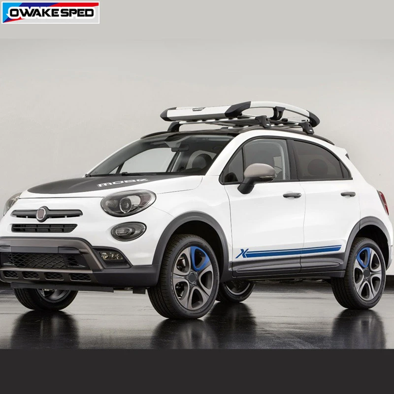 Для Fiat 500X Sport Stripes Автомобильная дверь боковая юбка наклейка авто боди Декор Наклейка s креативная виниловая наклейка авто аксессуары