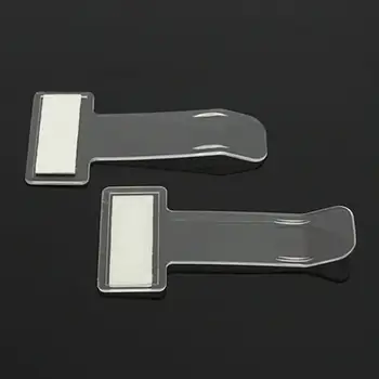 

2pcs Car Auto Fastener & Clip Parking Ticket Permit Holder Clip Sticker Windscreen Window Timing Documents Folder Transparent