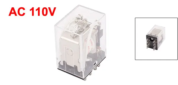 HH52P(MY2) AC 110V Coil Voltage 8Pins DPDT Power Electromagnetic Relay
