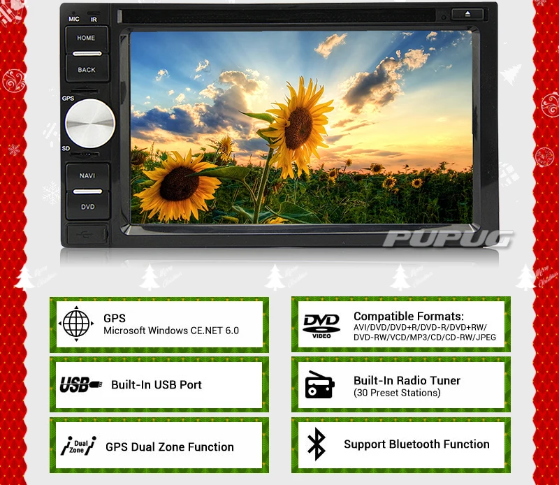 Flash Deal MP4 GPS Map Car DVD EQ In Deck TV Sub Stereo PC Auto Radio Video Logo AMP FM AM MP3 Autoradio iPod CD USB System 5