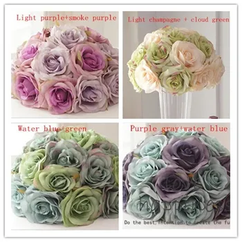 

Hot 30cm*10pcs/lot newest wedding kissing flower ball bride bouquet decoraion Hotel Arcade ornaments TONGFENG