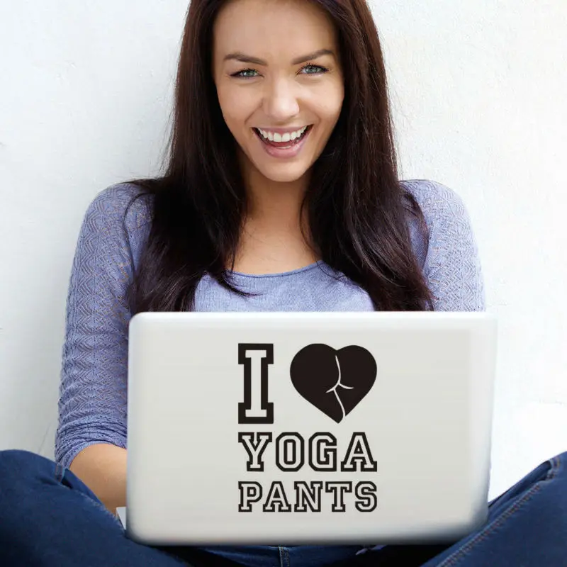 I Love Yoga Pants Computer Sticker Cute And Sexy Design Removable