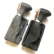 Manopla de câmbio em couro para audi a6 a7 a3 a4 a5 a6 c6 q7 q5 2009, engrenagem com cromado 2010 2011 2012 2014 4g1 713 139 r