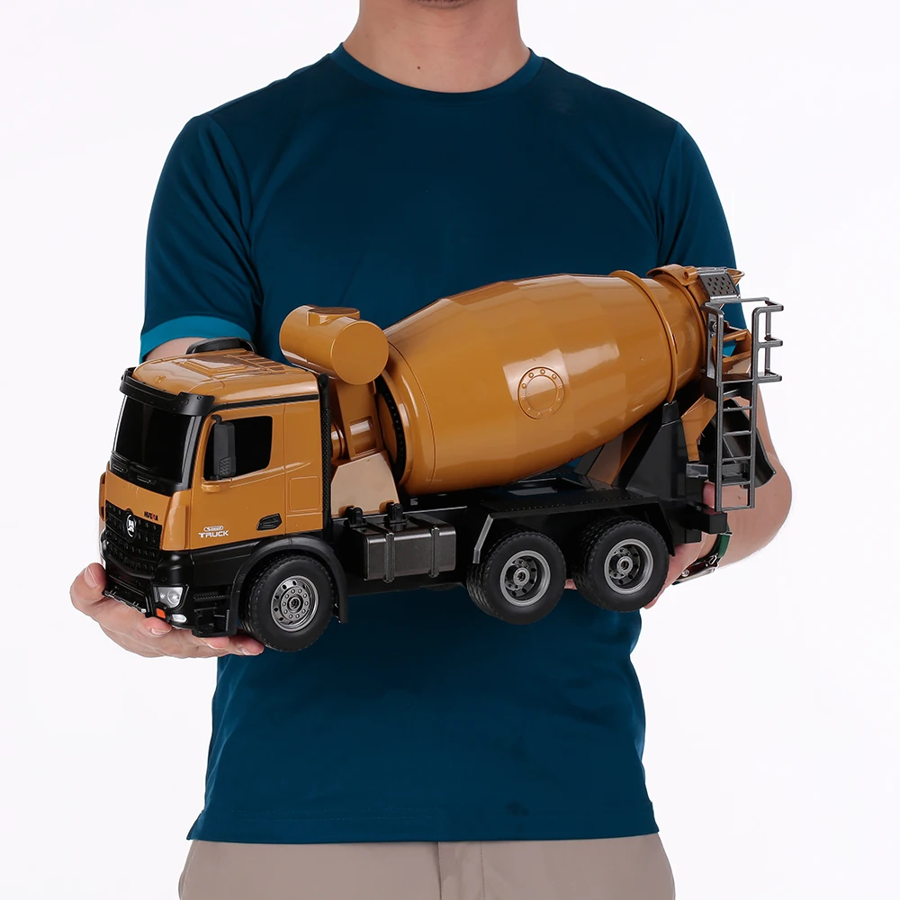 HUINA 1574 1:14 470 мм 2 4G 10CH Радиоуправляемый грузовик бетономешалка инженерный легкий