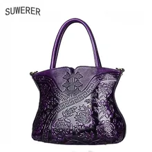 Новинка, женская сумка из высококачественной воловьей кожи, женские сумки из натуральной кожи, роскошные сумки с тиснением, дизайнерская женская кожаная сумка через плечо