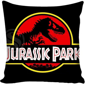 

Custom Jurassic Park Logo Pillowcase Square Zippered Home Decorative Pillow Cover Two Sides Printed 35X35 40X40 45X45 60X60