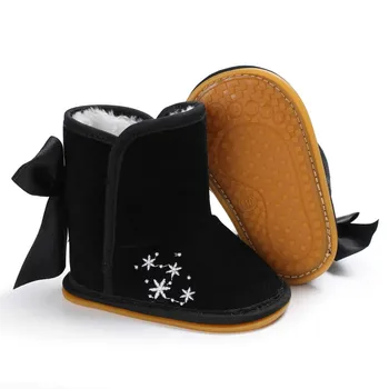 

Baby Shoes Winter Warm Sweet Baby Girls Princess Winter Boots Newborn First Walkers Infant Toddler Kids Shoes 2018