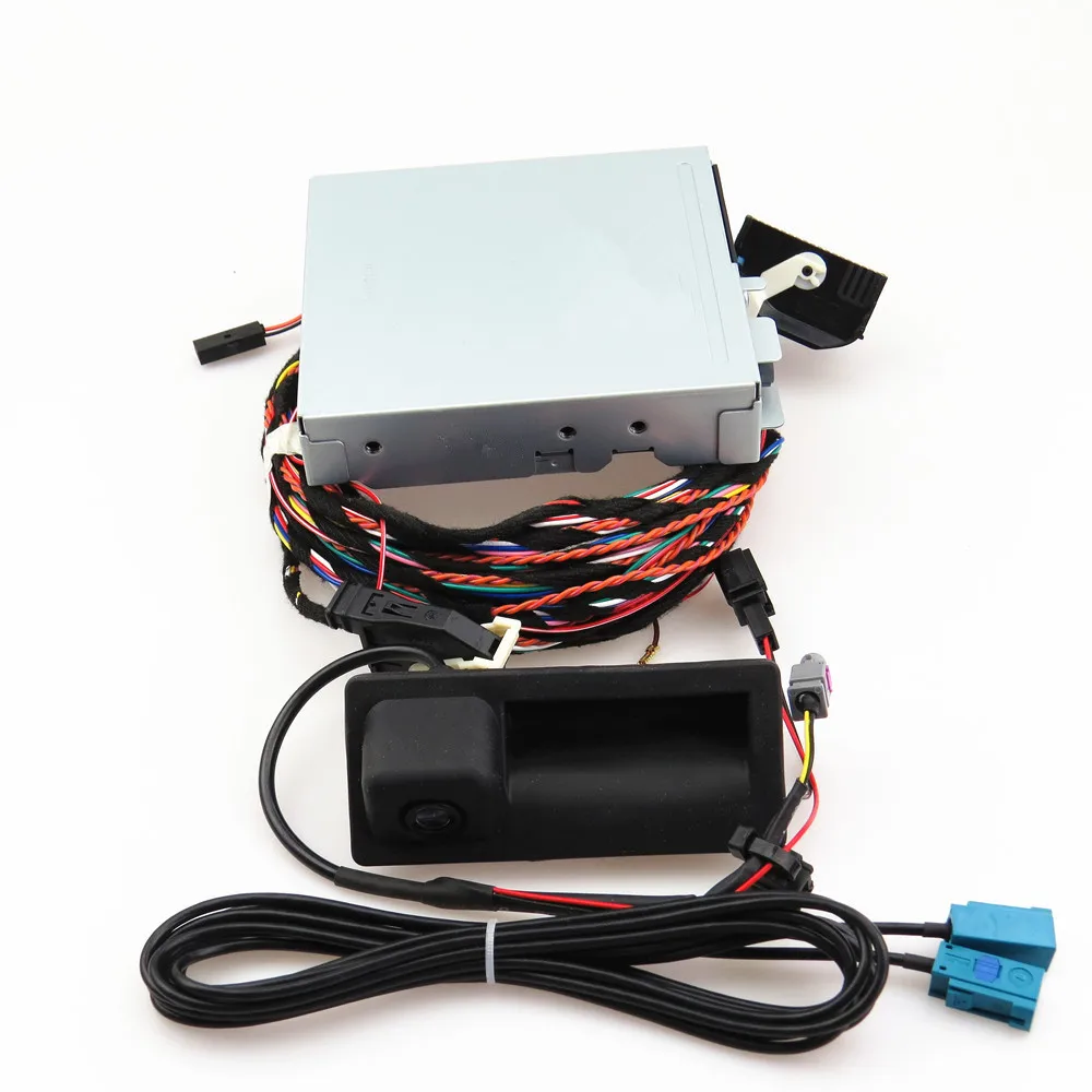 RCD510 RNS315 RNS510 RGB обращая заднего вида Камера + Управление Модуль блок Жгут кабель VW