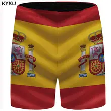 KYKU бренд Испания Шорты с флагом мужские Красочные повседневные шорты хип хоп пляжные Бодибилдинг мужские шорты Лето Высокое качество Новинка