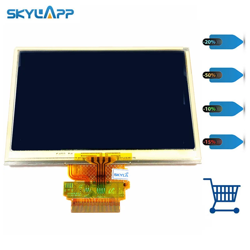 

Skylarpu 4.3 inch Complete LCD screen For TomTom VIA 140 4EV42 Z1230 GPS LCD display screen with touch screen digitizer panel