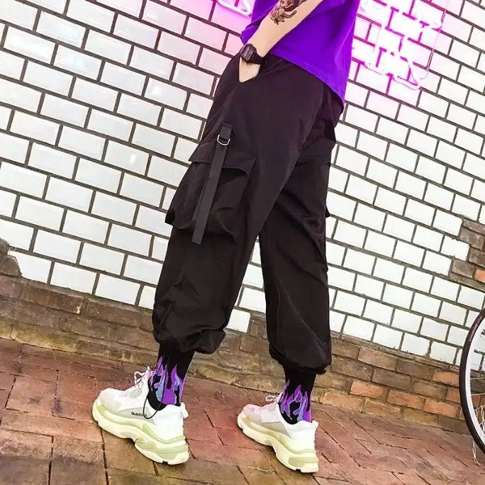 Крутые карманы Карго шаровары мужские повседневные мешковатые джоггеры тактические брюки Харадзюку уличная хип-хоп мода Swag мужские