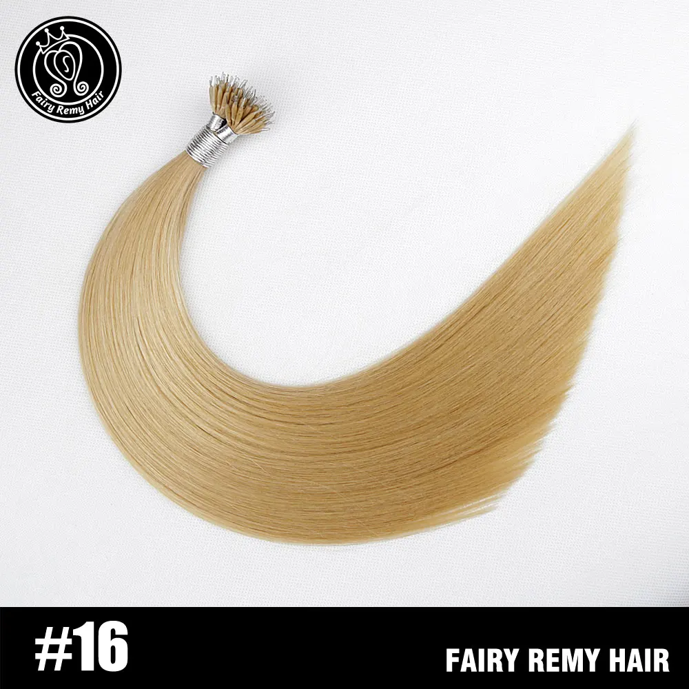 Сказочные волосы remy 0,8 г/локон 16 дюймов волосы Remy с микро-бусинами для наращивания на нано кольцах российские натуральные волосы платиновый блонд 40 г - Цвет: #16