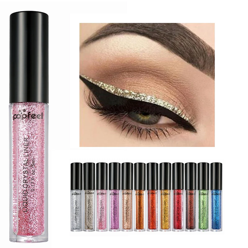 Popfeel Brand Shimmer Shine Eye Liner Waterproof Makeup Pigment Gold