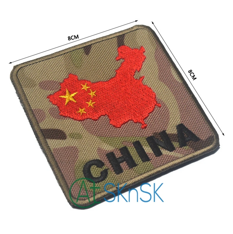 10 шт. Вышитые Китай Флаг патч тактический 3D Нашивки боевой знак Ткань национальные флаги повязки Значки Тактический патч мораль