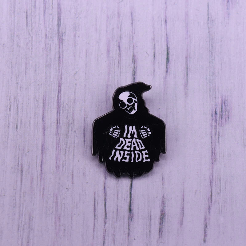 Эмалевая булавка I'm Dead Inside Death Grim Reaper | Украшения и аксессуары