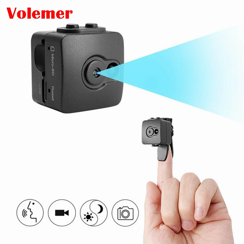 Volemer Q7 Mini Camera Portable Small Cam with Night Vision Sound