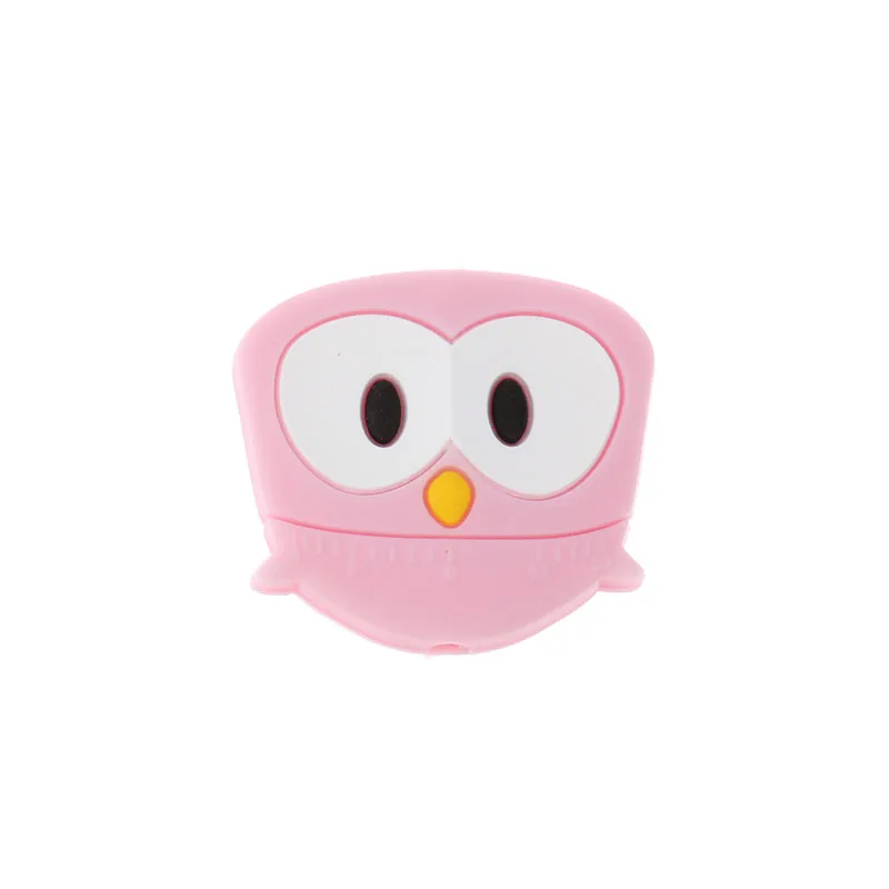 Fkisbox20PCS Owl Silicone Teether Beads Animal Baby Teether Silicone Necklace Teething Bead Food Grade Teethers Nurse Gift