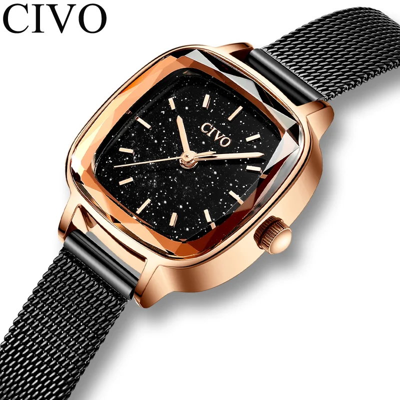 Prix CIVO mode ciel étoilé montre femmes Quartz montres haut pour femme marque montre bracelet femme étanche horloge Relogio Feminino 8102
