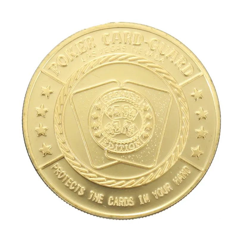 Горячая Распродажа Железный гвардии покер карты с золотым покрытием круглым